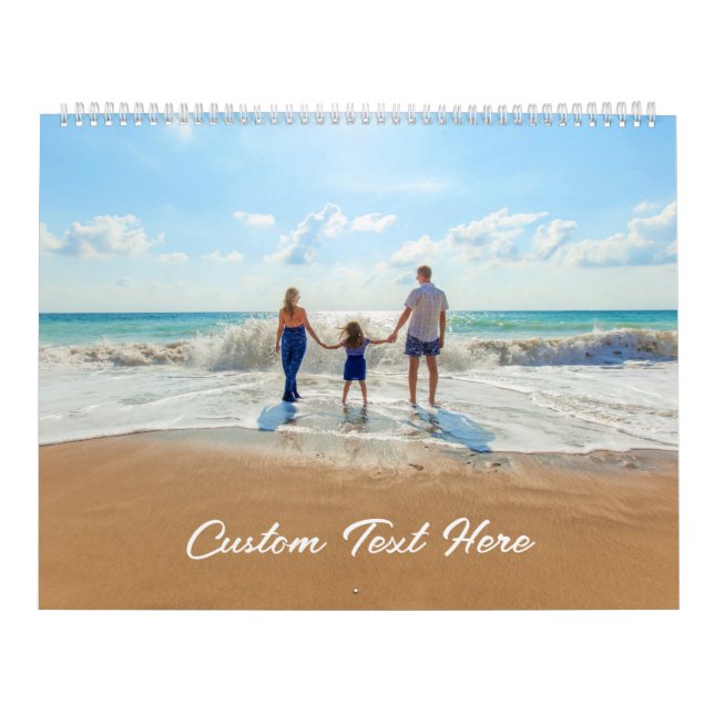 Custom Photos Text Calendar Your Photos Gift (Cover)