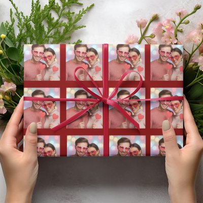 Custom Photos Valentine's Day Wrapping Paper 