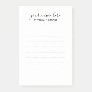Custom Physical Therapist Post It Notes - Large