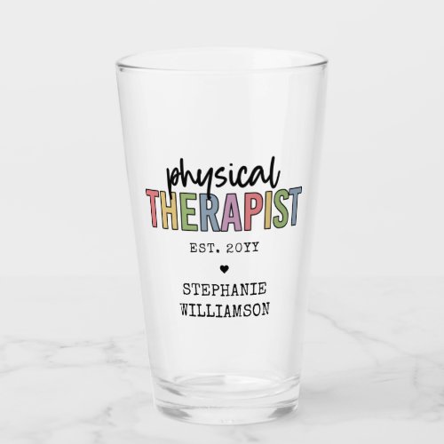 Custom Physical Therapist PT Graduation gifts Glass