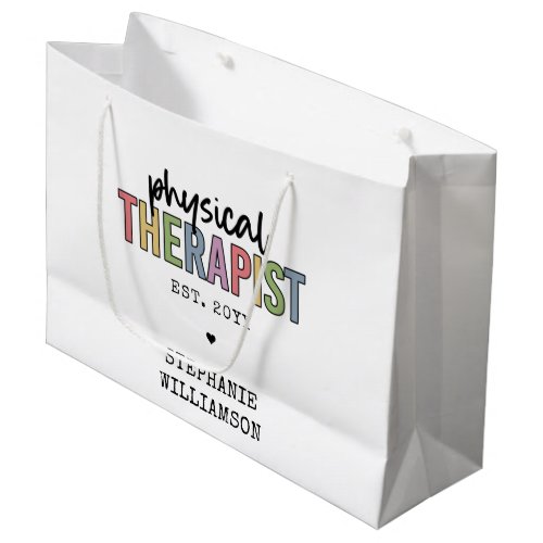 Custom Physical Therapist PT Graduation gifts Large Gift Bag