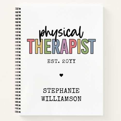 Custom Physical Therapist PT Graduation gifts Notebook