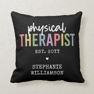 Custom Physical Therapist PT Graduation Throw Pillow
