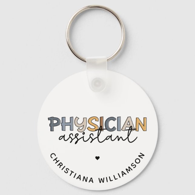 Custom Physician Assistant PA Appreciation Gifts Keychain (Front)