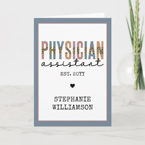 Custom Physician Assistant Physician Associate Card