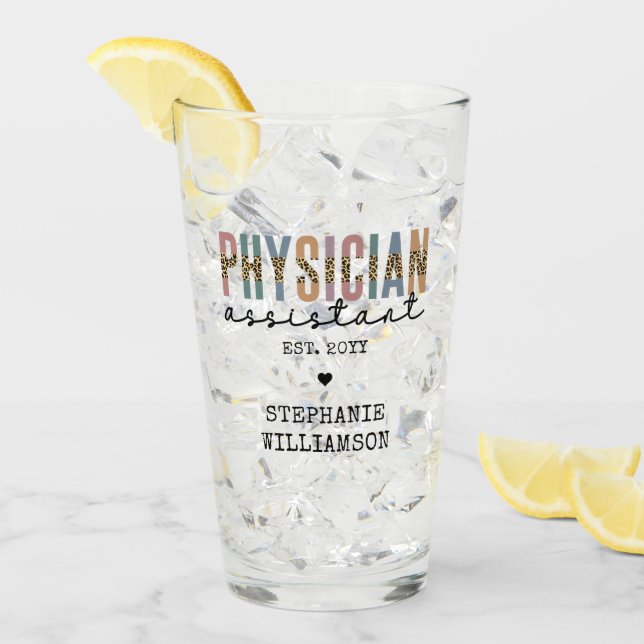 Custom Physician Assistant Physician Associate Glass (Front Ice)