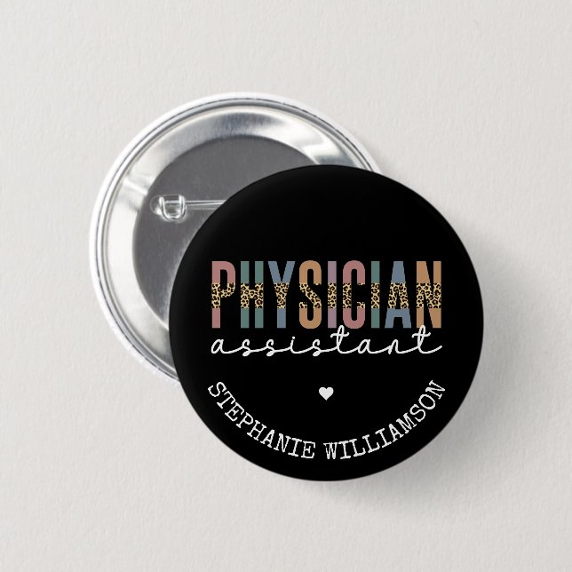 Custom Physician Assistant Physician Associate PA Button (Front & Back)