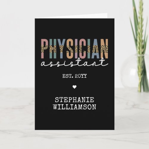 Custom Physician Assistant Physician Associate PA Card