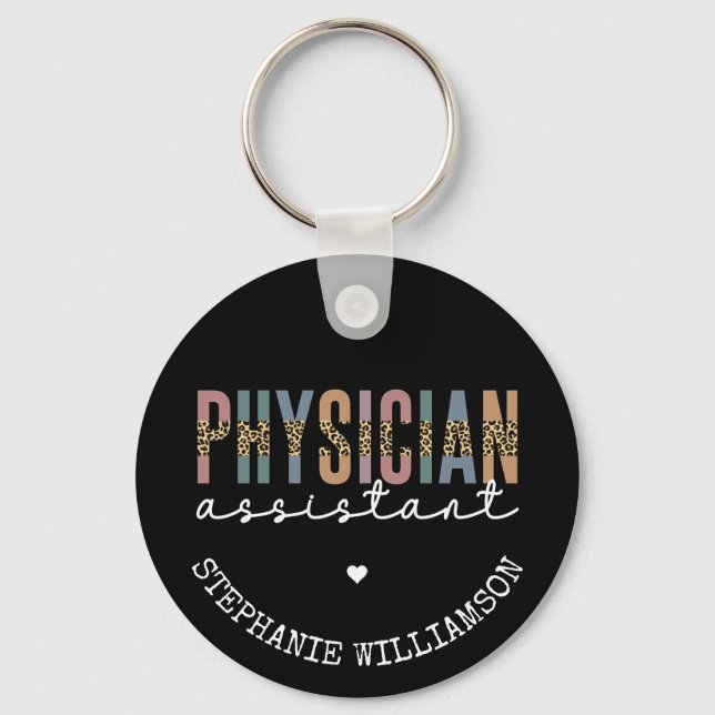 Custom Physician Assistant Physician Associate PA Keychain (Front)