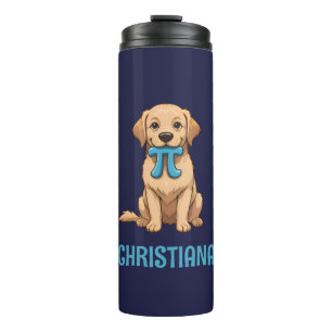 Custom Pi Day Dog With Pi Symbol Happy Pi Day Thermal Tumbler