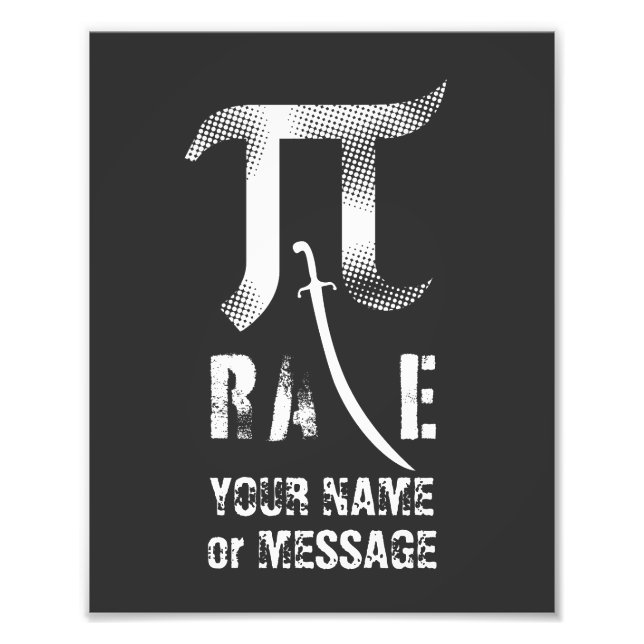 Custom Pi Day Pi Rate Poster (Front)