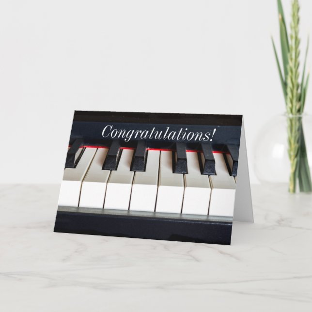 Custom Piano Greeting Card (Front)