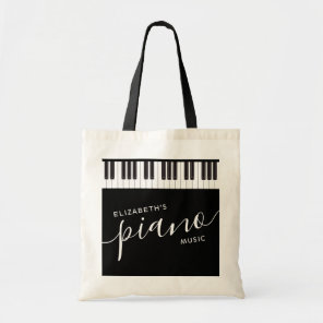Custom Piano Keyboard Personalized Music Tote Bag