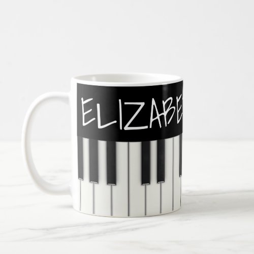 Custom Piano Keys Coffee Mug