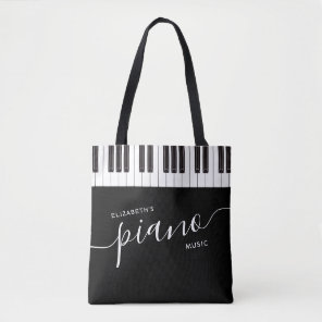 Custom Piano Keys Keyboard Personalized Music Tote Bag