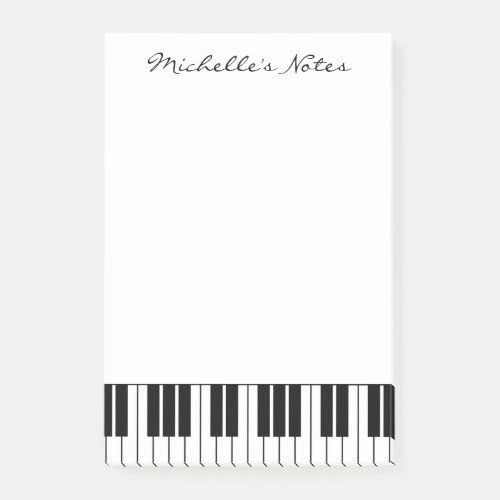 Custom piano keys sticky notes for pianist