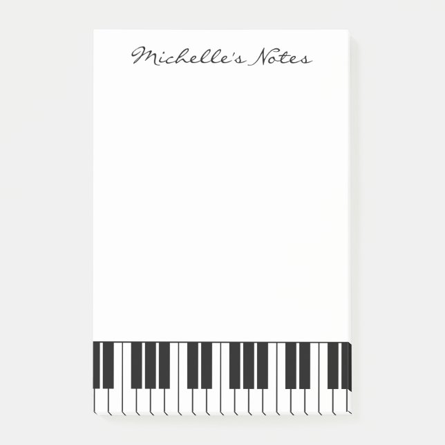 Custom piano keys sticky notes for pianist (Front)