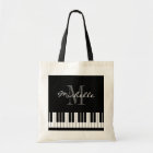 Custom piano keys tote bag for teacher and student
