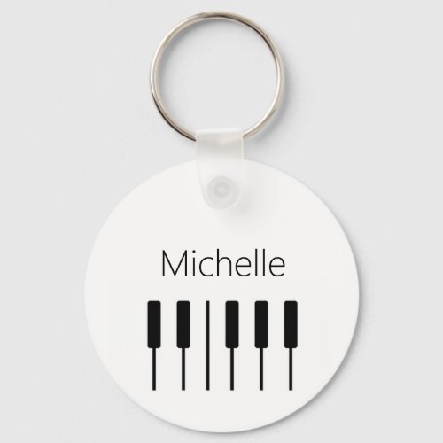 Custom piano keys tote bag for teacher and student keychain