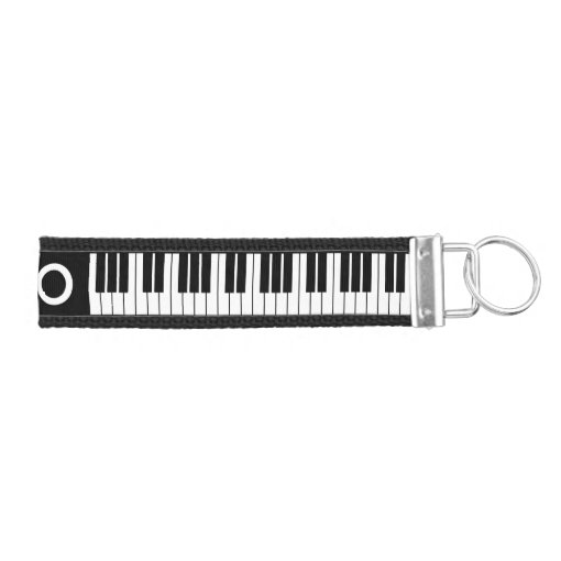 Custom piano keys wrist keychain for pianist | Zazzle