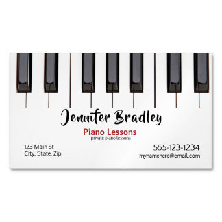 Custom Piano Lesson Business Card Magnet
