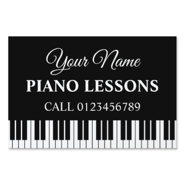 Custom piano lessons yard sign for music teacher