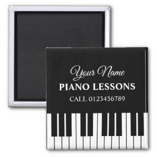 Custom piano teacher lessons fridge magnet
