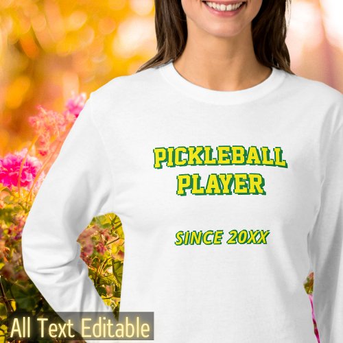 Custom Pickelball or Add Personalized Text Unique T_Shirt
