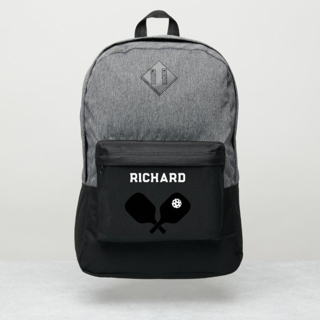 Custom Pickle Ball and Paddles  Port Authority® Backpack (Front)