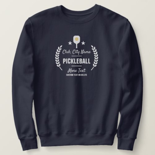 Custom Pickleball Club City State Name Retro  Sweatshirt