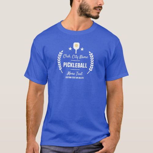 Custom Pickleball Club City State Name Retro T_Shirt