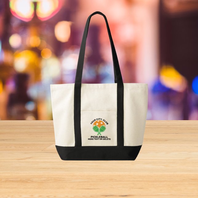 Custom Pickleball Club Team Player Gift Tote Bag (Creator Uploaded)