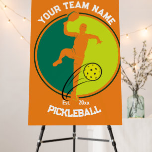 Custom Pickleball Club Team Player Pickler Orange Foam Board