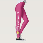Custom Pickleball Club Team Your Text Fun Sporty Leggings<br><div class="desc">Play pickelball in style with these awesome leggings featuring the word pickleball down both sides and your custom text. Add your club name, team name or any custom words. Easily Change the background color by clicking on customize/personalize and scroll down to the color picker. Perfect for cooler days on the...</div>