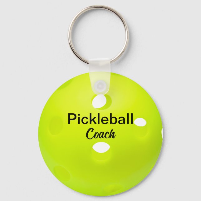 Custom Pickleball Coach Keepsake Keychain (Front)