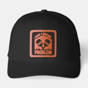 Custom Pickleball Dinking Problem Leather Patch Hat