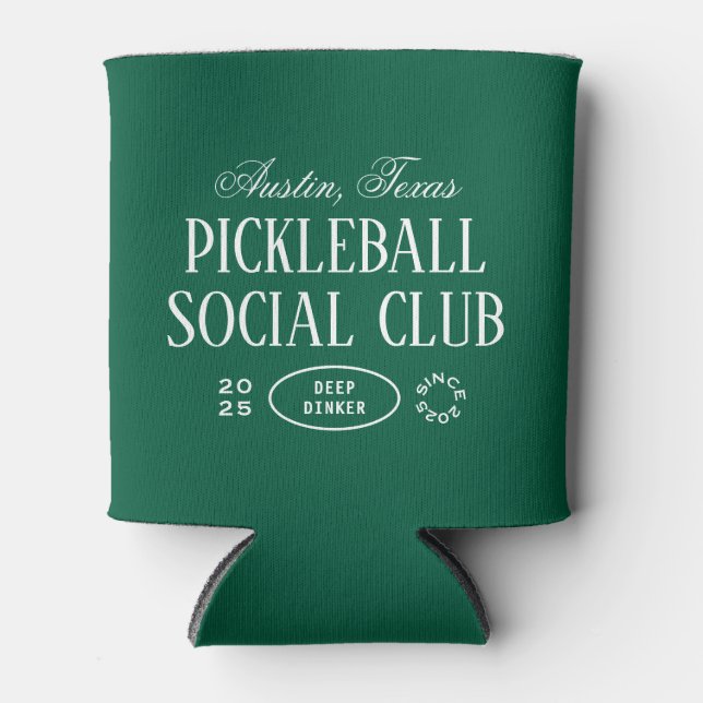 Custom Pickleball Drink Holder Sporty Gift Can Cooler (Front)
