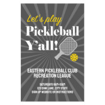 Custom Pickleball Flyers Team Club Event Group