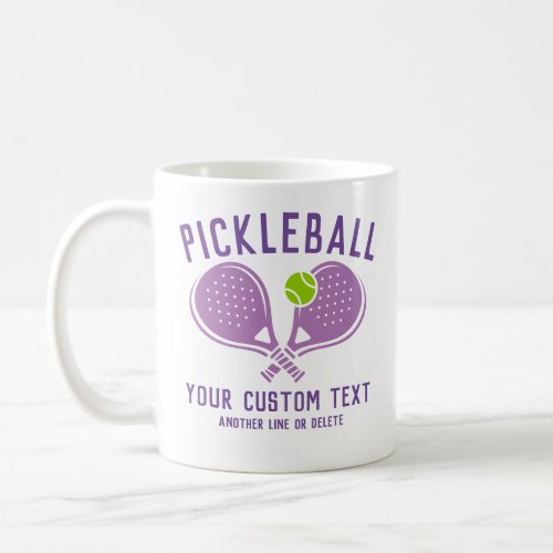 Custom Pickleball Lovers Team Club Paddle  Ball Coffee Mug