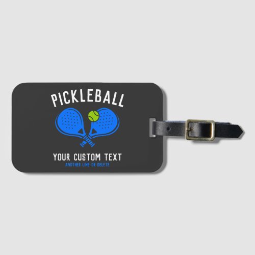 Custom Pickleball Lovers Team Club Paddle  Ball Luggage Tag