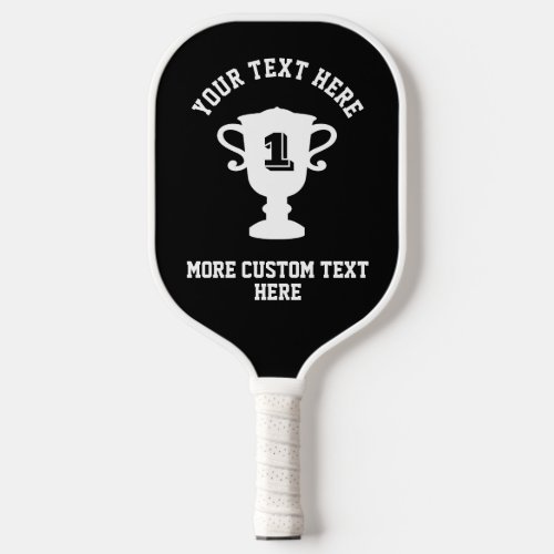 Custom pickleball paddle trophy cup for champion