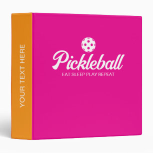 Custom pickleball ring binder for coach and player