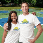 Custom Pickleball Shirt, City, Club, Player Names T-Shirt<br><div class="desc">Customize this shirt with your pickleball club name,  players' names,  city,  tournament name,  etc.  Easily change the font color too.</div>