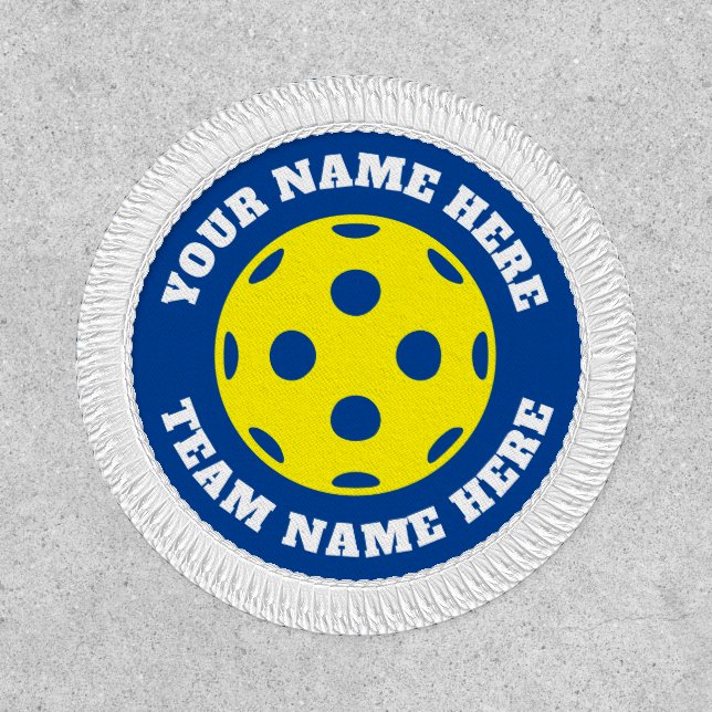 Custom pickleball sports Velcro or iron-on patch (Front)