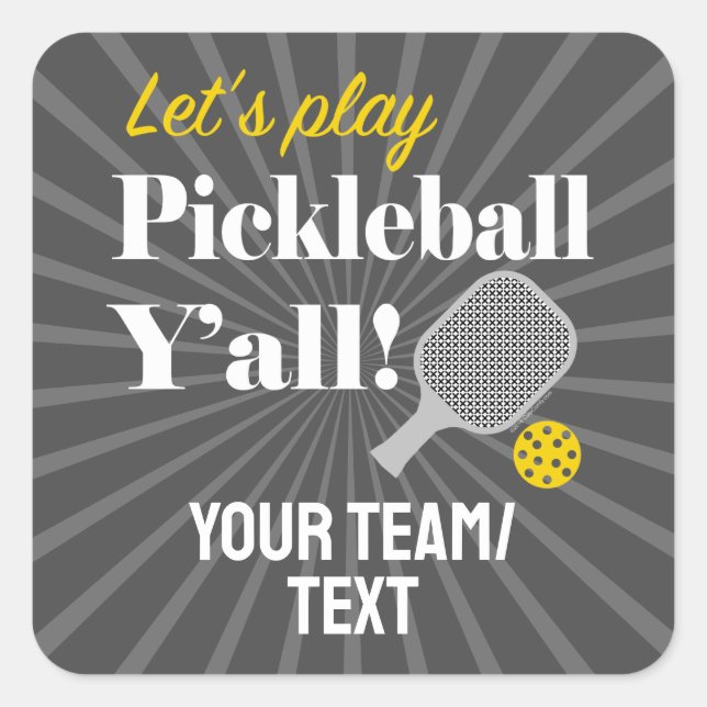 Custom Pickleball Stickers Personalized Team Club (Front)