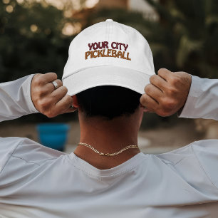 Custom Pickleball Team Club City Embroidered Baseball Cap