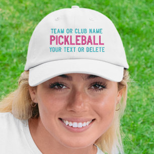Custom Pickleball Team Club, Player Name Your Text Embroidered Baseball Cap