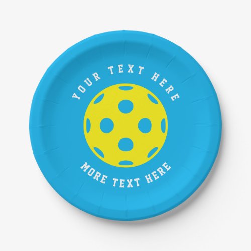 Custom pickleball Tennis Birthday party plates