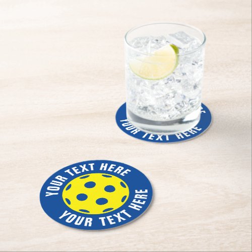 Custom pickleball tennis game round paper coaster