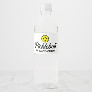 Custom pickleball water bottle labels for game day